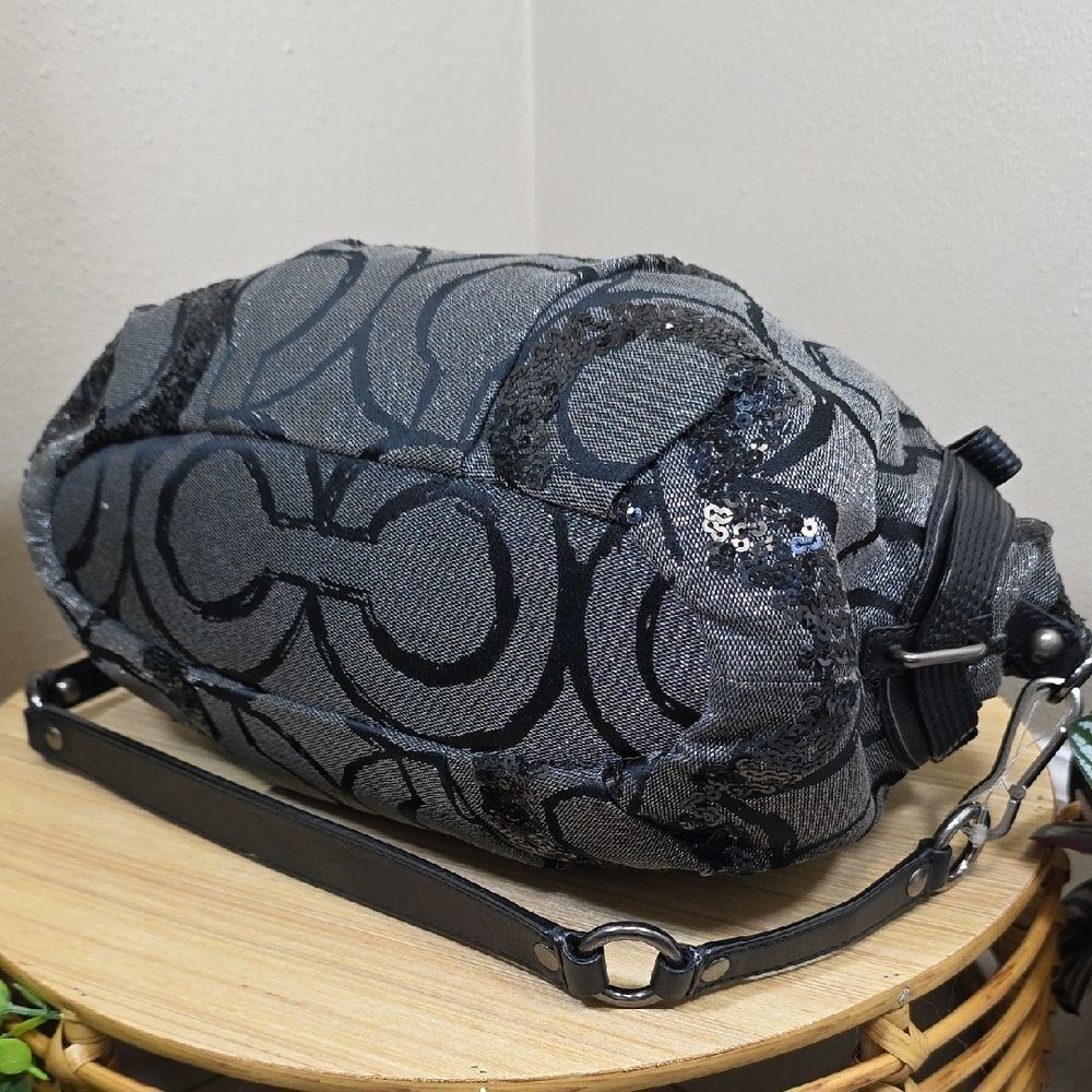 Coach Madison Sophia Op Art Sequin Satchel - Picture 8 of 16